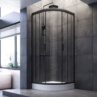 Душевой уголок Am.Pm Gem 80x80см чёрный матовый W90G-401-080BT